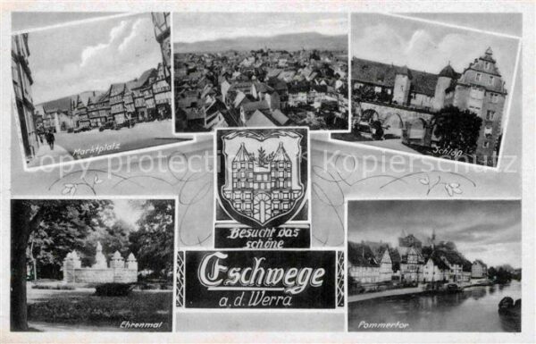 Eschwege Marktplatz Ehrenmal Schloss Pommertor W