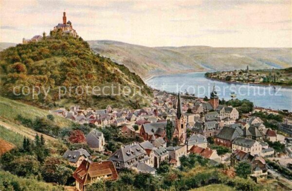 Braubach Rhein Panorama mit Marksburg