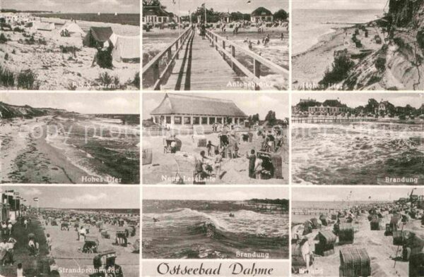 Dahme Ostseebad Strand Anlegebrücke Hohes Ufer Brandung