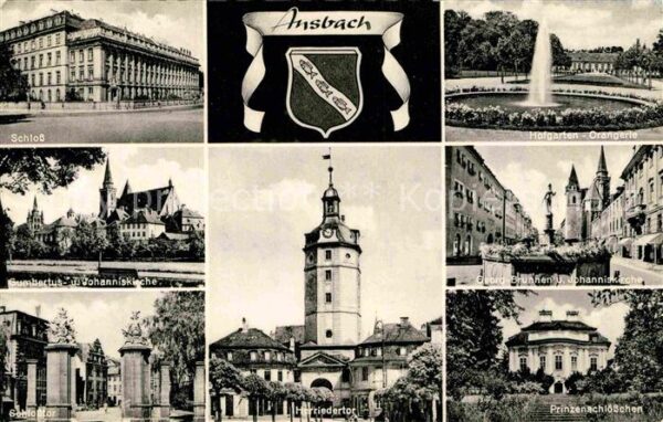 Ansbach Mittelfranken Schloss Hofgarten Orangerie Kirche Schl