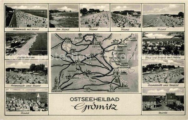 Groemitz Ostseebad Promenade Strand Brücke Strandhalle Mar