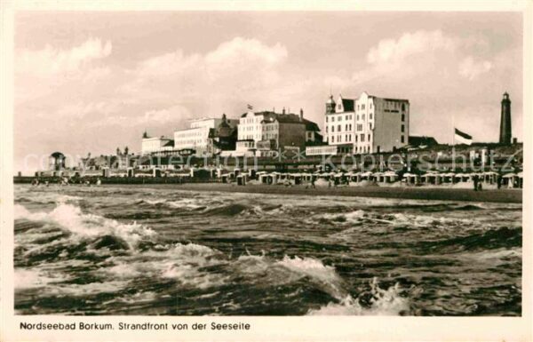 Borkum Strandfront von der Seeseite