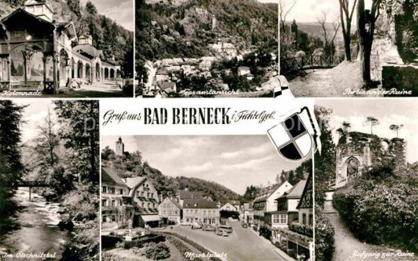 Bad Berneck Kolonnade Burgruine Marktplatz Ölschnit