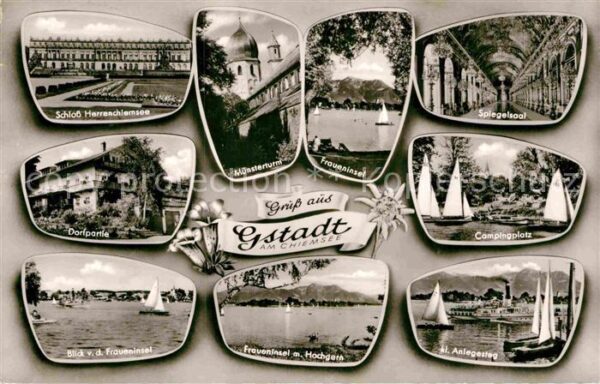Gstadt Chiemsee Schloss Herrenchiemsee Dorfpartie Fraue
