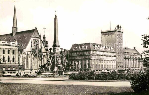 Leipzig Karl Marx Platz Brunnen Messestadt