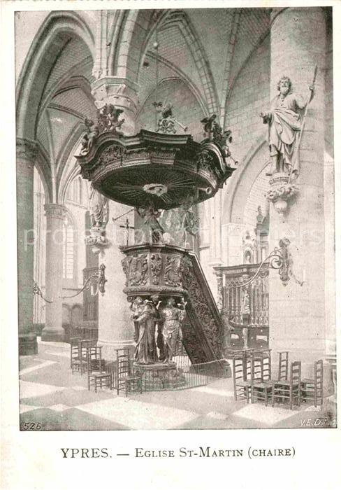 Ypern Ypres Eglise Saint Martin Interieur