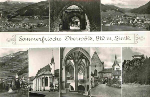 Oberwoelz Stadt Sommerfrische Ortsmotive mit Kirche