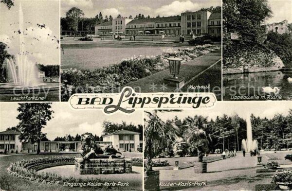 Bad Lippspringe Leuchtfontäne Kaiser Karls Park Löwensk