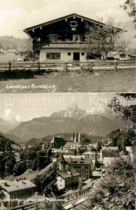 Berchtesgaden Landhaus Rundblick Blick zum Watzmann B