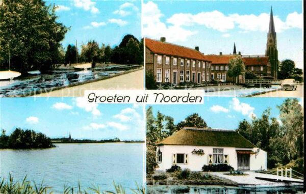 Noorden Partie am Wasser Ortsmotiv mit Kirche