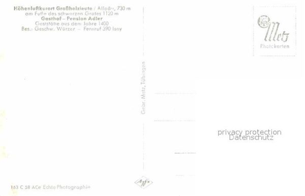 Grossholzleute Gasthof Pension Adler Gerichtslaube 15. – Bild 2