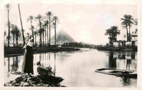Cairo Egypt Flood time near Pyramide