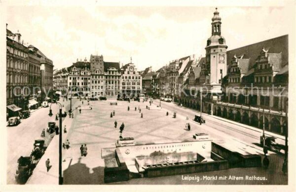 Leipzig Markt mit altem Rathaus