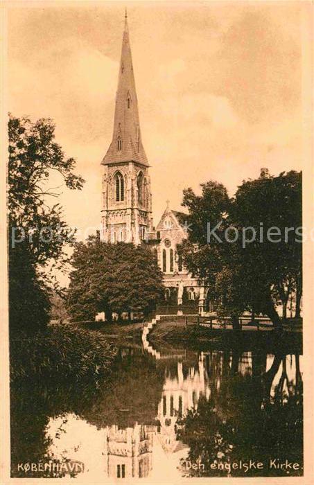 Kobenhavn Den engelske Kirke Kirche Stempel Hambu
