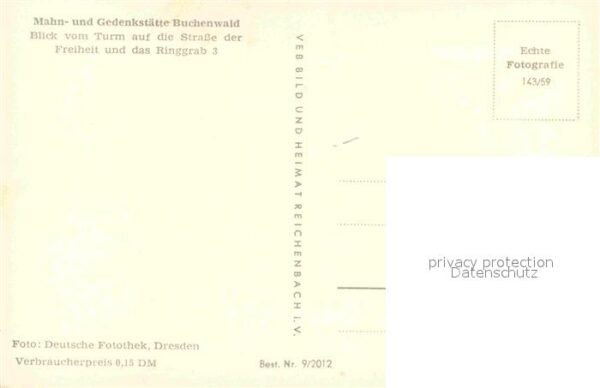 Buchenwald Weimar Mahn und Gedenkstätte Blick vom Turm St – Bild 2