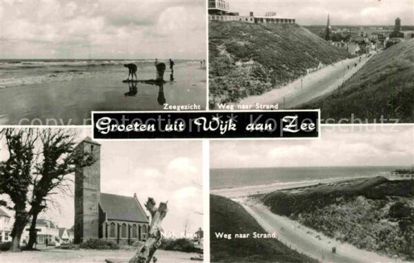 Wijk aan Zee Zeegezicht Weg naar Strand Kerk