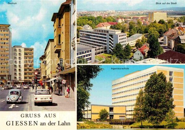 Giessen Lahn Zentrum Blick auf die Stadt Ingenieursc