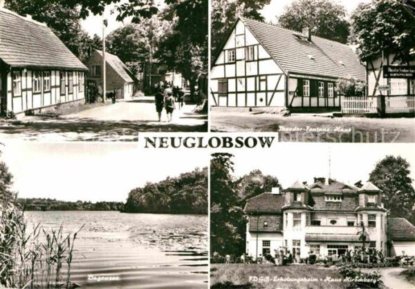 Neuglobsow Ortsmotiv Theodor Fontane Haus Dagowsee