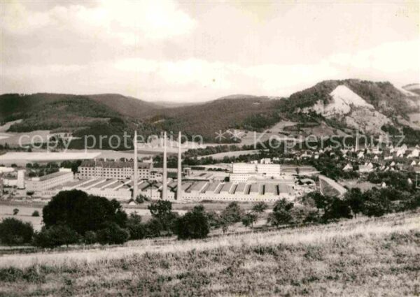 Kahla Thueringen Panorama mit Industriewerk