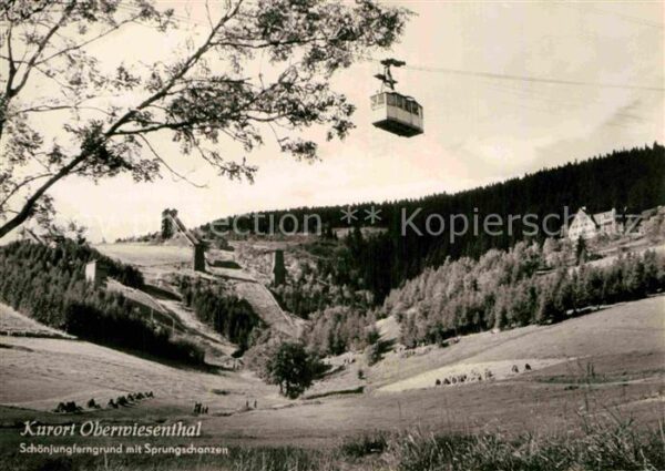 Oberwiesenthal Erzgebirge Schönjungferngrund mit Sprungschanzen