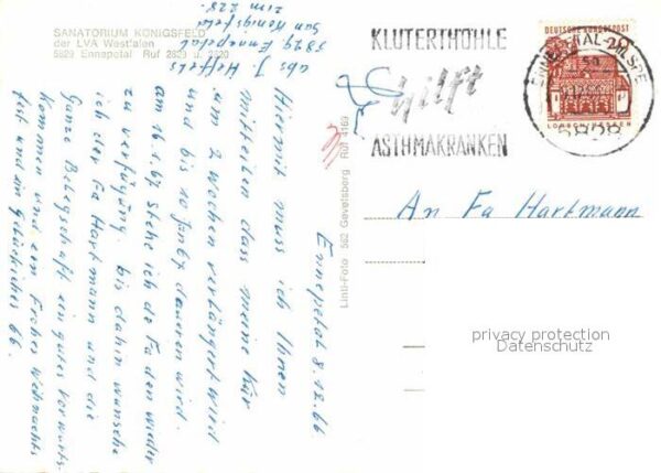 Ennepetal Sanatorium Königsfeld der LVA Westfalen – Bild 2