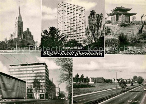 Leverkusen Ev Kirche Bayer Hochhaus Japan Garten K