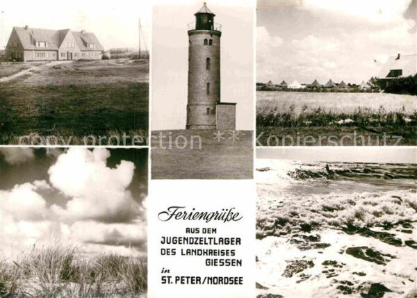 St Peter-Ording Leuchtturm Panorama Brandung