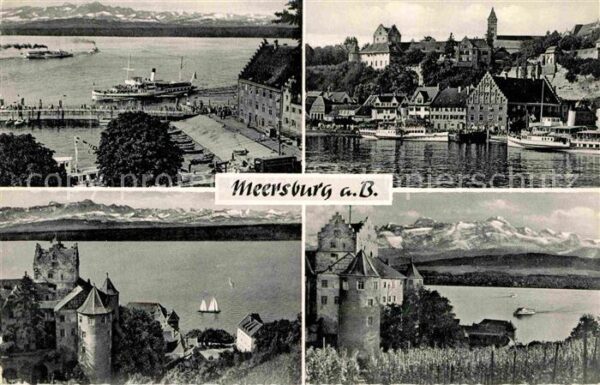 Meersburg Bodensee Hafen Stadtansicht Schloss
