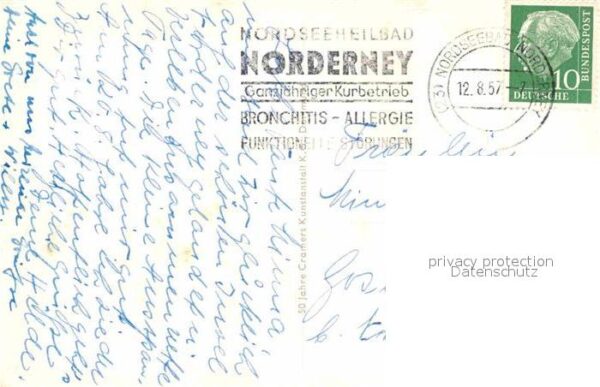 Norderney Nordseebad Kurhaus Fliegeraufnahme Weststrand Well – Bild 2