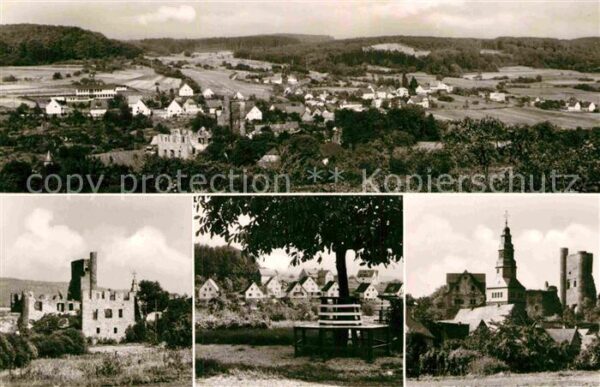 Beilstein Westerwald Panorama Burgruine Kirche