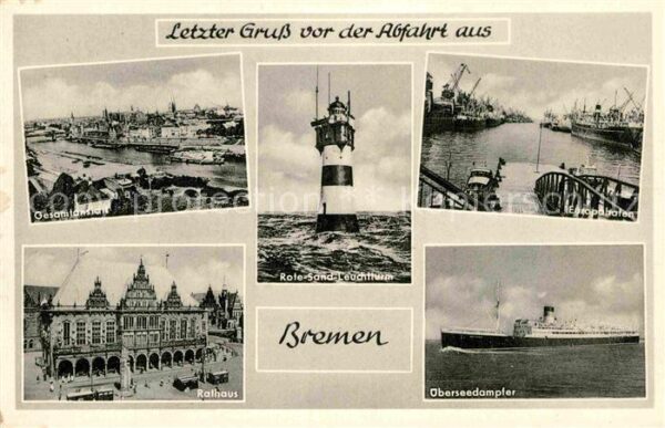 Bremen Leuchtturm Europahafen Rathaus