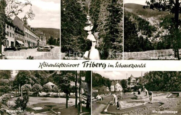 Triberg Schwarzwald Marktplatz Wasserfälle Burggarten Klein
