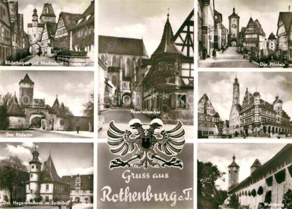 Rothenburg Tauber Rathaus Plönlein Wehrgang Spitalhof