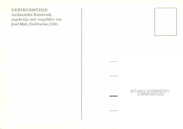 Fischbachau Gebirgsmühle mechanisches Kunstwerk Jos – Bild 2