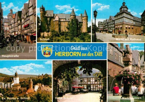 Herborn Hessen Hauptstraße Markt Rathaus Evangelische