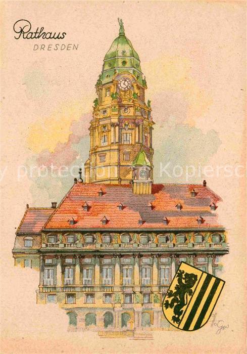 Dresden Rathaus Künstlerkarte
