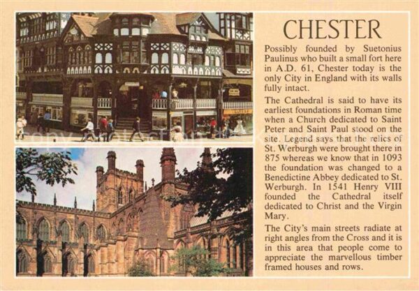 Chester Cheshire The Cross and the Rows Kathedrale