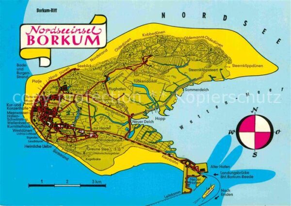 Borkum Landkarte