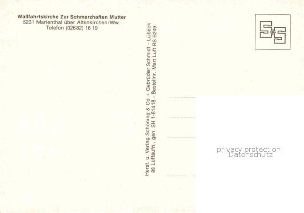 Marienthal Westerwald Wallfahrtskirche Zur Schmerzhaften Mutt – Bild 2