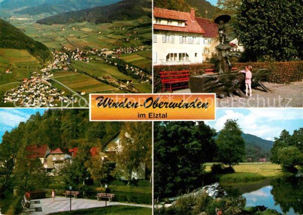 Oberwinden Elztal Fliegeraufnahme Brunnen Weiher Teilansi