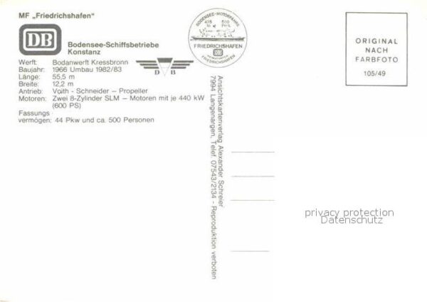 Friedrichshafen Bodensee Autofähre Friedrichshafen – Bild 2