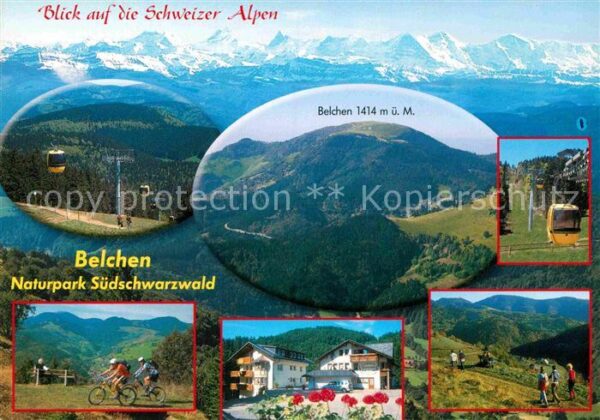Belchen Baden Panorama Seilbahn Alpen Teilansicht Hot