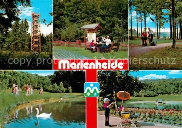 Marienheide Aussichtsturm Schwanenteich Park Rastst
