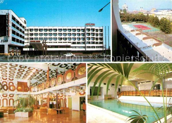 Eger Ungarn Hotel Tennisplatz Hallenbad Lobby