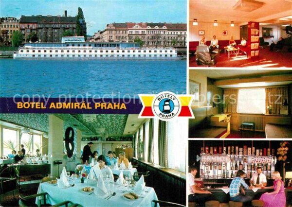Praha Prahy Prague Botel Admiral Doppelzimmer Restaurant B