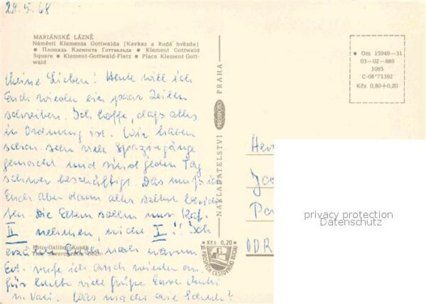 Marianske Lazne Klement Gottwald Platz – Bild 2