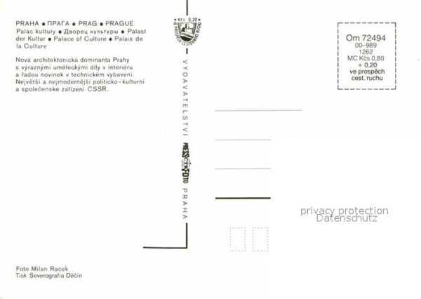 Praha Prahy Prague Palast der Kultur – Bild 2
