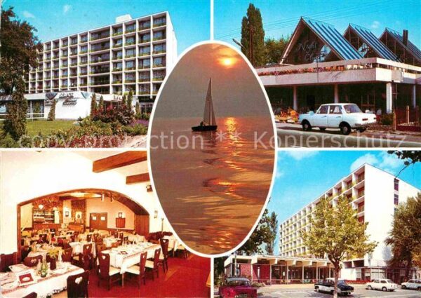Siofok Hotel Segelboot Aussenansicht