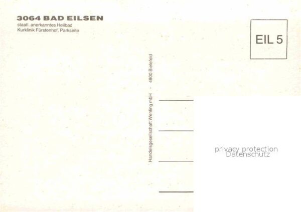 Bad Eilsen Kurklinik Fürstenhof Parkseite – Bild 2