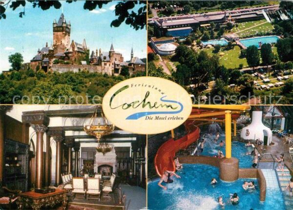 Cochem Mosel Fliegeraufnahme Ferienland Badepark Bur